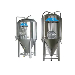 Aço inoxidável 200l 500l 10000l, tanque de fermentação de cerveja cônica, jaqueta, fermentador de cerveja, equipamentos de fermentação de fermentação de fermentação