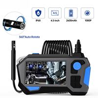 Caméra d'inspection endoscopique ZCF 9 mm 2 m avec rotation à 360 degrés, double objectif, écran IPS 4,5 pouces, IP67, P120, réparation de moteur de voiture, OEM/ODM