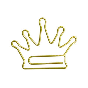 공장 맞춤형 크리 에이 티브 미니 책갈피 로즈 골드 크라운 종이 클립 사무실 문구 - Product Image 1