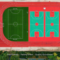 Piste d'athlétisme extérieure en surface synthétique poreuse, homologuée IAAF, service d'installation fourni pour les projets scolaires au Canada
