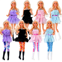 Lot de 6 jupes volumineuses en tissu de 30 cm pour poupées, idéales pour Halloween, Noël, le Nouvel An et les fêtes d'hiver