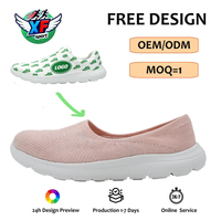 Mocassins plats personnalisés en gros, respirants, tendance, chaussures de marche légères, design personnalisé, baskets décontractées basses