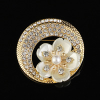 Broches de créateur en alliage de zinc doré LEPAI, broches de fleurs, broches pour femmes, vente en gros