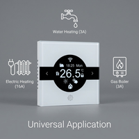 Thermostat intelligent mural pour climatisation, écran tactile numérique couleur, régulateur de température domestique