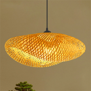 Personnalisé bambou tissé rustique B & B salle à manger <span class=keywords><strong>suspension</strong></span> classique chapeau de <span class=keywords><strong>paille</strong></span> salon de thé ferme e27 <span class=keywords><strong>suspension</strong></span> - Product Image 2