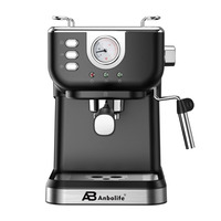 Cafetera Semiautomática Compacta Anbolife, 20 Bares, Medidor de Temperatura, Caldera de Aluminio Fundido a Presión, OEM