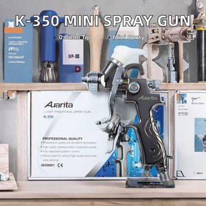 Pistola de Pulverización Neumática <span class=keywords><strong>Mini</strong></span> K-350 para Venta al por Mayor, Boquilla de 0.8mm, Vaso de 250ml para Aplicaciones de Jardinería - Product Image 2