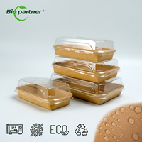 Plateau à sushi en papier kraft avec logo personnalisé plateau à sushi jetable pour repas Bento boîte d'emballage