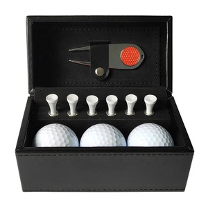 Ensemble de ballons de Golf <span class=keywords><strong>en</strong></span> cuir PU, boîte-cadeau de luxe personnalisée, coffret d'outils de Golf, Tees boule de divote, boîte cadeau <span class=keywords><strong>en</strong></span> <span class=keywords><strong>bois</strong></span> - Product Image 3
