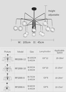 A mano in vetro paralume nordic soggiorno personalizzato lampadario modern living room lampada a sospensione da soffitto luci - Product Image 4