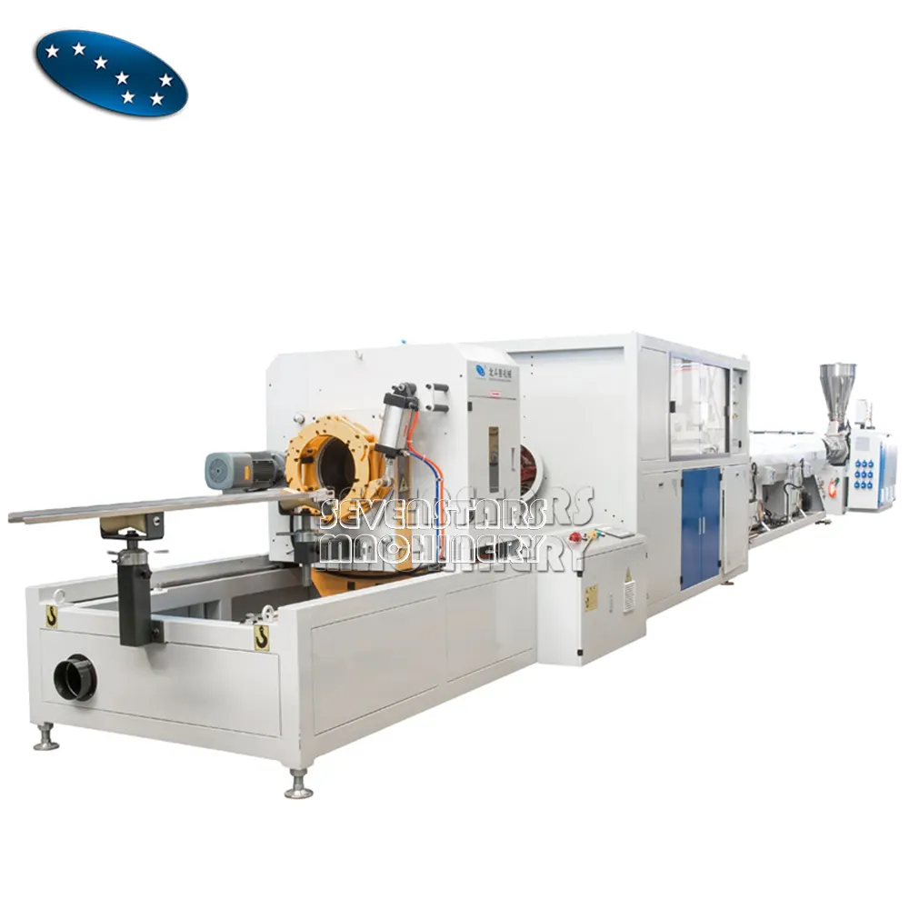 Sevenstars 20-110 Mm Pvc Pipe Extrusion Line High Output Water Supply/drainpipe Pipe Making Machines Threading Pipe Machine