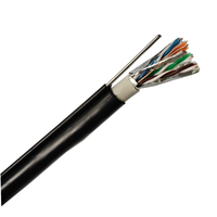 Câble Ethernet extérieur Cat5E FTP blindé 4 paires 24AWG en cuivre pur à conducteurs solides avec gaine en PVC