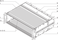 Kit de fabrication de sous-rack blindé RDEKONO 19" 3U 6U pour la réaménagement de la planche arrière, rail horizontal 19 pour rack Eurorack