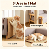 Tapis à gratter pour chat en sisal classique, écologique, taille personnalisable, sûr et non toxique, toutes saisons, JIUZE JZCW00108, en promotion