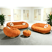 Hochwertiges Lammwoll-Kürbissofa Kürbisförmige Couch Freizeitmöbel für Veranstaltungen, Salons, Hotellobby