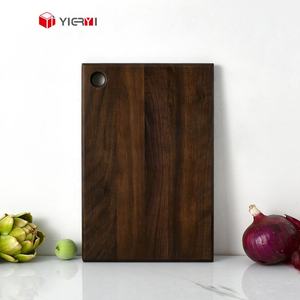 <span class=keywords><strong>OEM</strong></span>/ODM Set papan pemotong kayu kenari hitam papan potong Steak melayani dapur dengan dudukan - Product Image 3