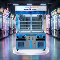 Équipement de divertissement d'arcade : Machine à grue attrape-poupées à deux joueurs, jeu à prix Happy Baby 3