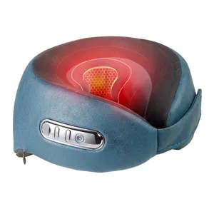 Voyage d'affaires spa portable sans fil en forme de U corps vibrant shiatsu pétrissage mousse à mémoire de forme oreiller de massage du cou