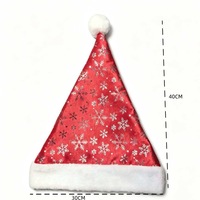Pochettes de rangement en tissu de coton biologique CM, imprimées de motifs flocons de neige dorés et argentés, chapeaux de Noël, sacs cadeaux décoratifs en velours doré