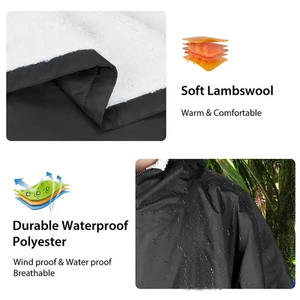 Custom Oversized Thickened Windproof Waterproof Adult Dry Surf Changing Robe with Fleece Lining for <strong>Beach</strong> - Product Image 3