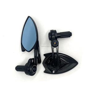 Rétroviseur de moto universel en alliage d'aluminium modifié, nouveau ABYDMOTO, verre bleu plat, réfléchissant, avant - Product Image 3