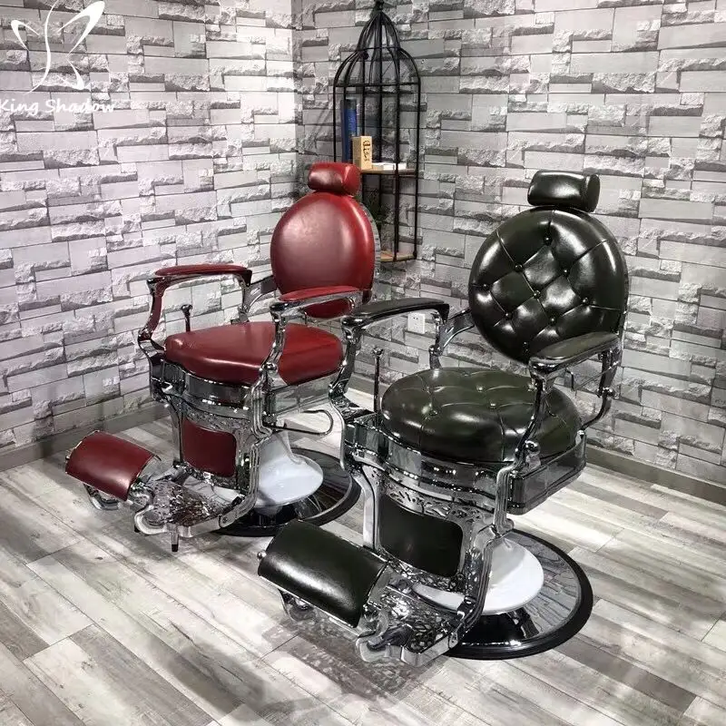 Meubles et équipement pour Salon de coiffure, grande chaise en acier inoxydable, couleurs or et blanc classique, pour coiffeur, tout le travail