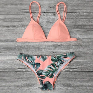 Fábrica de China de dos piezas de <span class=keywords><strong>moda</strong></span> Sexy de alta Wist <span class=keywords><strong>Micro</strong></span> <span class=keywords><strong>Bikini</strong></span> Color de mezcla doble correas traje de baño - Product Image 2