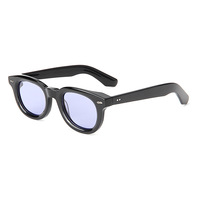 Lunettes de soleil tendance 2026 à petite monture rétro, personnalisables avec logo, en acétate, pour femme, style vintage, rondes, rectangulaires, motif léopard