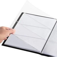 Album porte-billets 60 pochettes en PVC de haute qualité à motif uni avec fermeture à clip – 7,7 " x 3,2 " – Style tendance