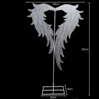 Vv399 Usine En Gros Toile De Fond Lumières Led Lumière Aile Décoration Led Fleurs Géantes Fête Événement Scène Décor Toile De Fond Stand