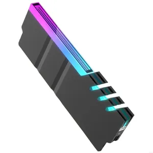 Dissipateur thermique pour RAM <span class=keywords><strong>de</strong></span> serveur DDR4 DDR5 à haute efficacité avec synchronisation ARGB, construction en aluminium pour refroidissement <span class=keywords><strong>de</strong></span> mémoire 64 Go et faible bruit - Product Image 4