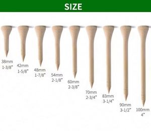 Boîte de tees de golf en bambou haut de gamme, personnalisables, 70 mm et 83 mm, en gros, offre spéciale - Product Image 2