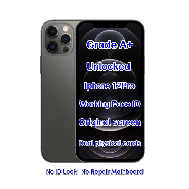 Wholesale Used Unlocked for for 12 Pro 128GB Space Gray Smartphone Factory Price 5G Face ID A14 Bionic 6 Months Warranty