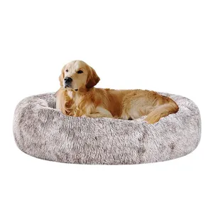 Manufacturer Cute Unique Comfortable Water Proof Luxury Anti Stress Soft Dog Cat Bed Home Warm Winter Funny Plush Large Dog Bed