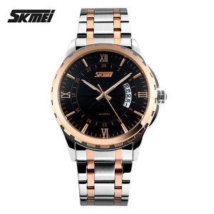 Skmei Men's Quartz Watch Stainless Steel Strap Luminous Calendar Waterproof Business Style 30M Water Resistant - Product Image 3