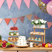 Support à gâteaux en bois, Présentoir à desserts en bois, Plateau à desserts, Support à cupcakes, Présentoir à cupcakes à trois niveaux style ferme