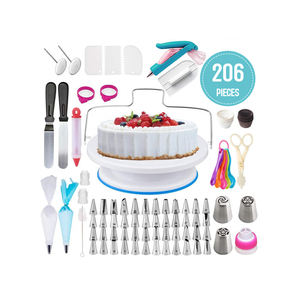 Ensemble de platines pour gâteaux, 206 pièces, pour décoration de pâtisserie, <span class=keywords><strong>Kit</strong></span> d'outils de <span class=keywords><strong>Fondant</strong></span>, pour pâtisserie - Product Image 1