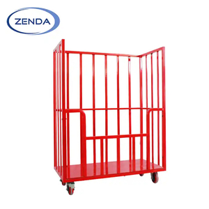 Zenda RCR-01 sơn tĩnh điện cuộn lồng Xe đẩy 500kg Công suất 4 xoay bánh xe có thể tháo rời phía trước cổng gấp container lưu trữ cho - Product Image 2