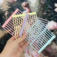 Règle d'alignement pour outils auxiliaires de peinture au diamant, compatible avec les diamants carrés et ronds, pour broderie artistique DIY
