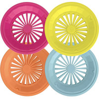 Lot d'assiettes rondes en plastique PP réutilisables, 20 pièces, grillades, snacks, pour le camping, plateau tissé, assiettes à dîner