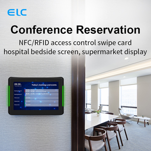 OEM Wall Mounted 10.1 Inch LCD <b>Touch</b> <b>Screen</b> POE Power RK3288 LED Booking System Android Meeting Room Tablet Light Bar - Product Image 4