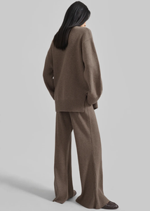 Premium <strong>Ladies</strong> Fine-Ribbed <strong>Jersey</strong> Jumper High Collar Slit Hem Drape Flare <strong>Trouser</strong> Suits Soft Cozy Relaxed Activewear - Product Image 2