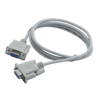 Cable adaptador VGA a RS232 hembra a hembra DB9 con revestimiento de PVC para módem nulo, HDTV, reproductor de DVD, cámara de ordenador y uso en coche - En stock