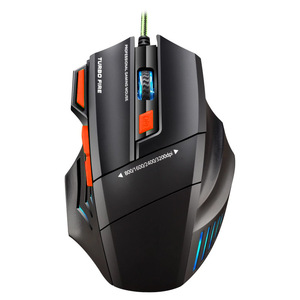 <span class=keywords><strong>Souris</strong></span> de jeu filaire Keywin X7 7D - Design ergonomique, rétroéclairage RVB, 7 boutons programmables, interface USB, compatible avec <span class=keywords><strong>les</strong></span> droitiers et <span class=keywords><strong>les</strong></span> gauchers, pour <span class=keywords><strong>les</strong></span> joueurs et le bureau - Product Image 1
