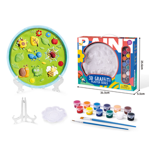 Ensemble de peintures en plâtre 3D créatives à faire soi-même, figurines colorées pour enfants, jouets de <span class=keywords><strong>dessin</strong></span> pour la peinture artistique - Product Image 4