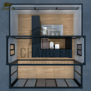 DYCE3 <span class=keywords><strong>Maison</strong></span> Conteneur Pliable Contemporaine 1 Chambre Bureau Cuisine Préfabriqué Porte de Sécurité en Acier Taille Personnalisable Emballage Plat - Product Image 6