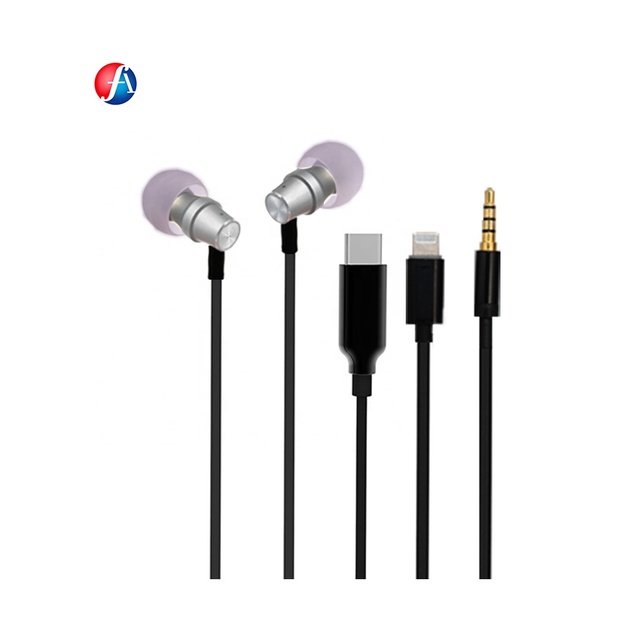 Type-C USB-C Wired Headphones HD Bass Driven Audio On-ear Headphones Aluminum Wired in Ear Earbud Headphones Mini Wired Earphone