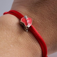 Bracelet en argent sterling 925 ajustable avec cordon, flèche de Cupidon