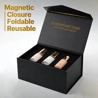 Caja de Regalo de Cartón Rígido con Diseño Personalizado para Envases de Cosméticos, Caja de Papel para 2 Tubos de Vidrio