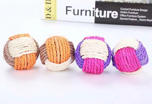 Boule de sisal <span class=keywords><strong>multicolore</strong></span> pour <span class=keywords><strong>chat</strong></span> Jouets interactifs pour <span class=keywords><strong>chat</strong></span> pour l'intérieur Balle roulante pour animaux de compagnie Balles d'entraînement à gratter jouet à mâcher pour <span class=keywords><strong>chat</strong></span> - Product Image 6